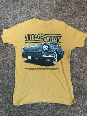Vintage Classic Graphic Tee - Mustard Yellow